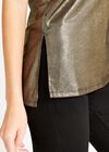 Gold Metallic V-Neck Cami , Yellow, large