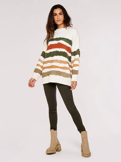 Paint Spray Striped Jumper