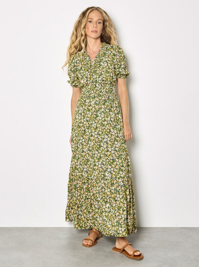 Ditsy Floral Tiered Maxi Dress