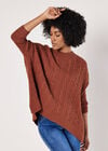 Cable Knit Oversized Jumper, Rust, large