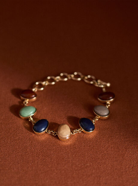 Druzy Stone Gold Tone Bracelet