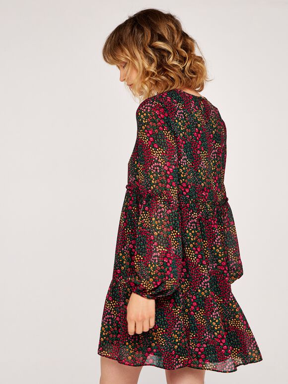 Ditsy Mix Dress, Red, large