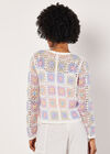 Multi Crochet Squares Cardigan, Cream, large