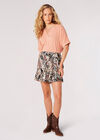 Back Button Detail Oversized Blouse, Coral, large