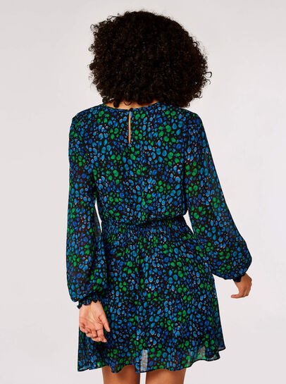 Animal Print Chiffon Mini Dress