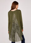Contrast Panel Top, Khaki, large