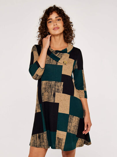 Colour Block Swing Mini Dress