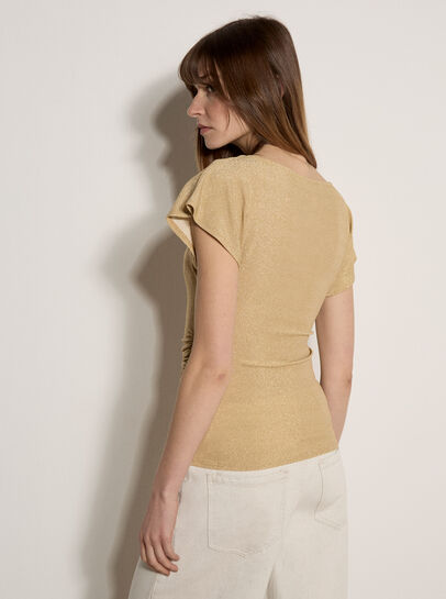 Sparkle Side Ruched Jersey Top