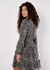 Paisley Mini Dress, Black, large