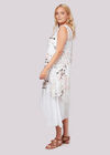 Curve Floral Butterfly Layer Dress, Cream, large