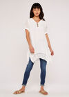 Button Detail Tunic, Cream, large