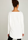 Ribbed Oversized Jumper, Cream, large