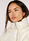 Irridescent Puffer Jacket, Cream, large