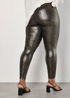 Curve Metallic Shimmer Leggings, Yellow, large