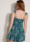 Vintage Floral Ruffle Mini Dress
, Navy, large