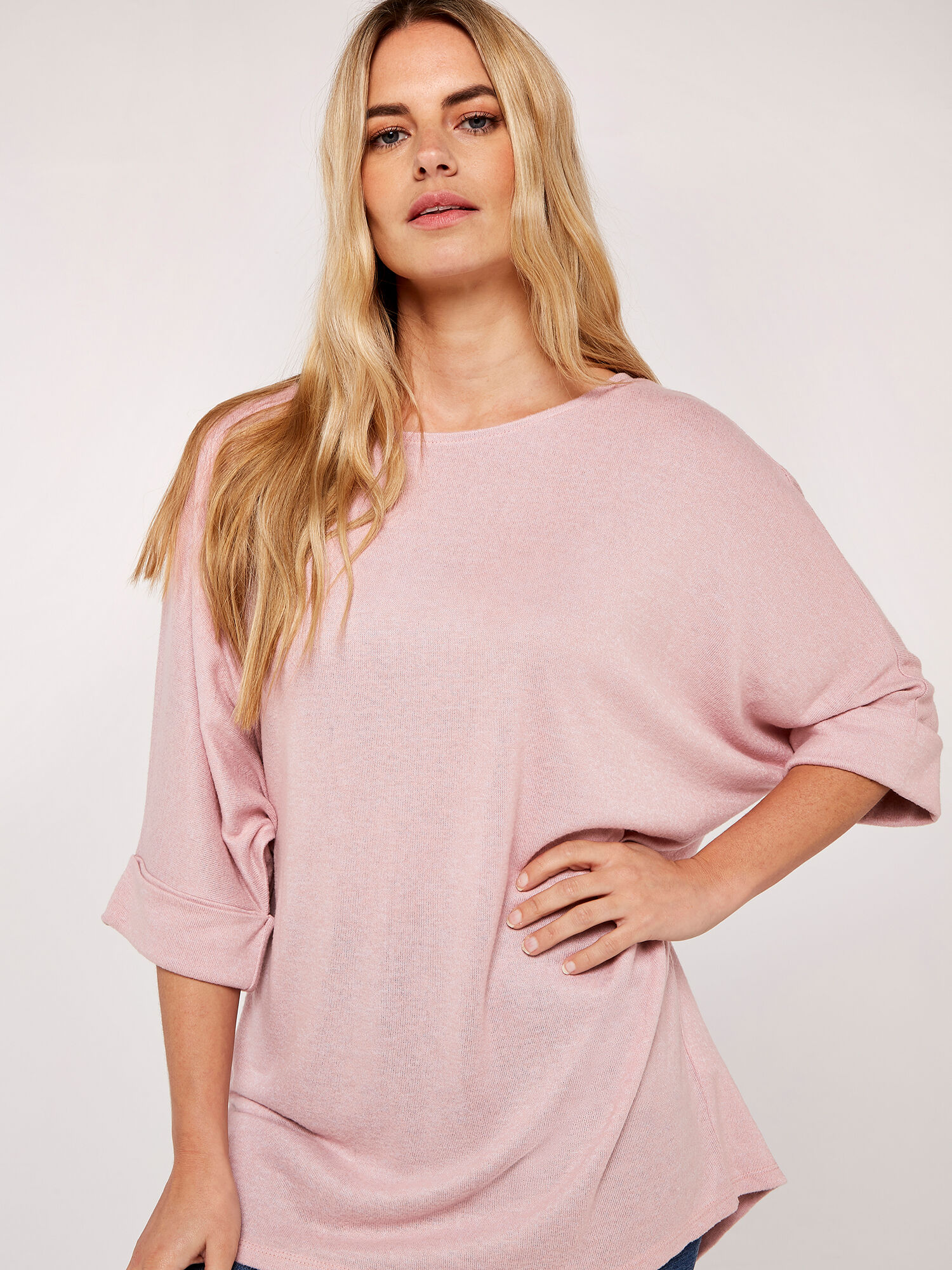 Pink hot sale batwing top