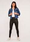 Faux Leather Leggings, Black, large