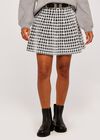 Dogtooth Mini Skirt, Cream, large