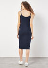 Ribbed Jersey Cami Midi Dress, Navy, large