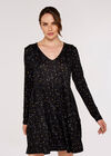 Constellation  Tier Dress, Black, large