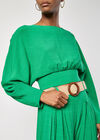 Split Back Crop Top, Green, large
