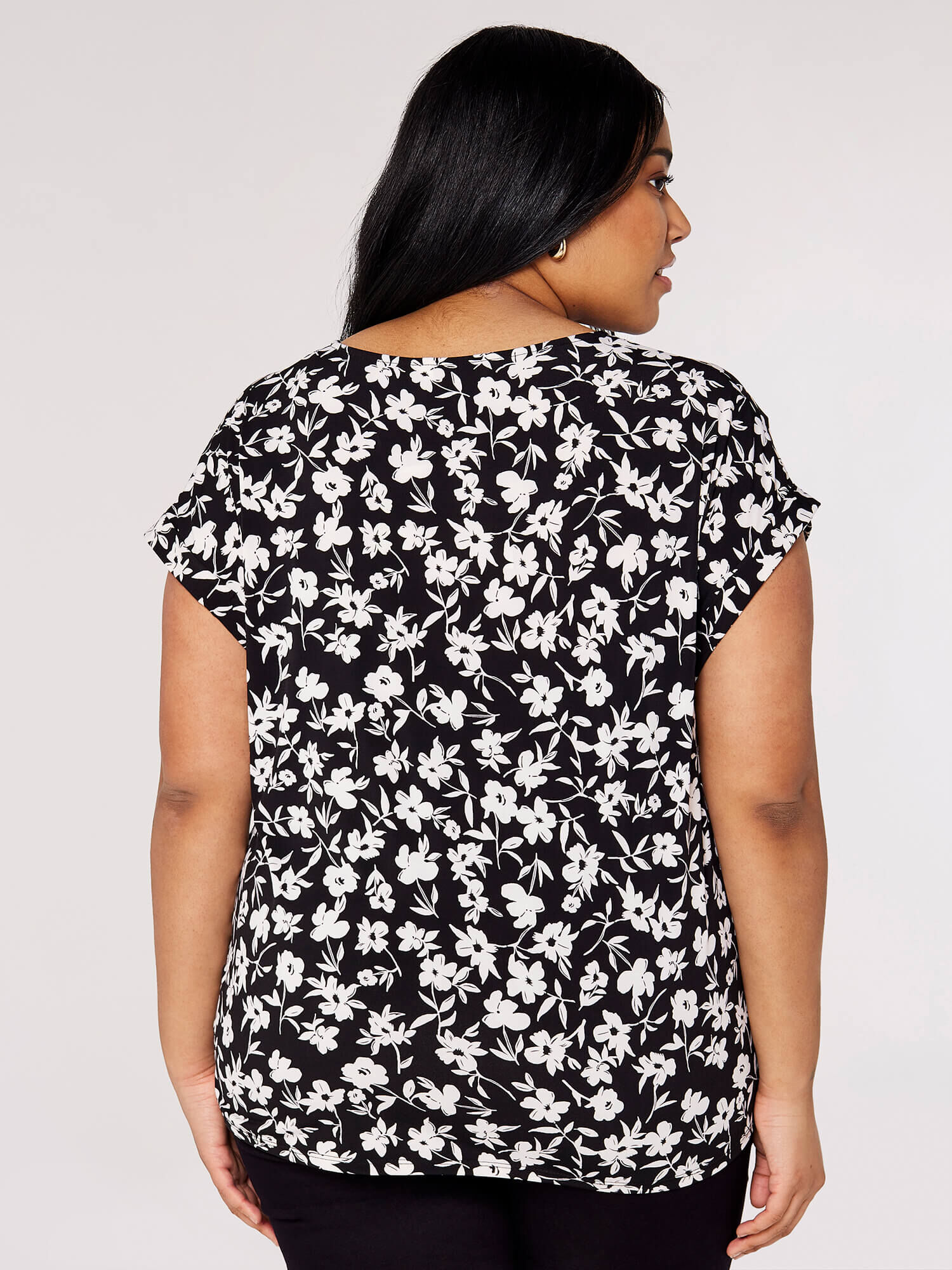 Floral cheap wrap shirt