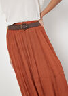 Slub Shimmer Maxi Skirt, Rust, large