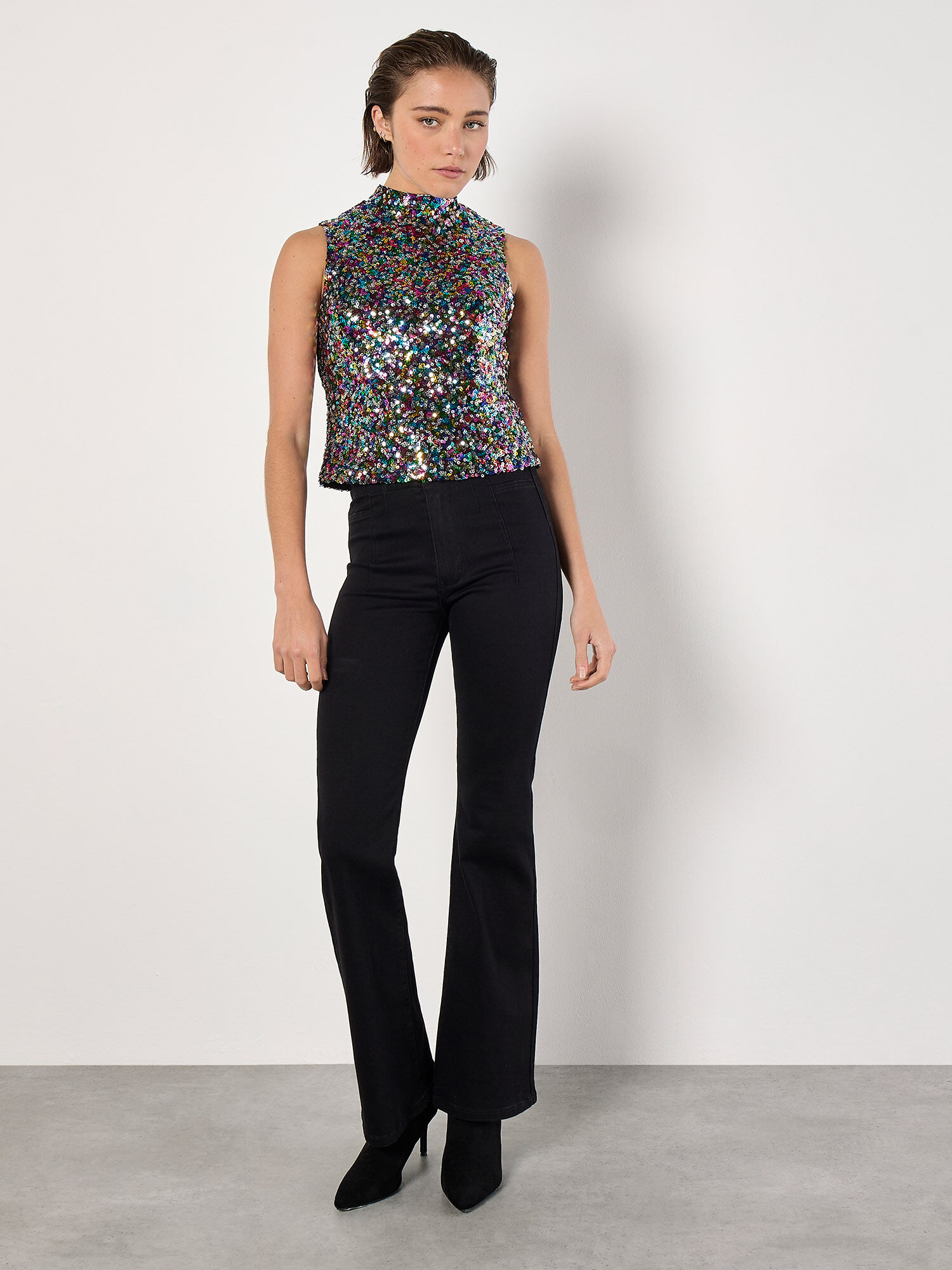 Rainbow sequin top uk clearance