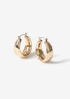 Small Hoop Earrings, Gold, large