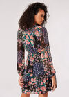 Patchwork Floral Mini Dress, Green, large
