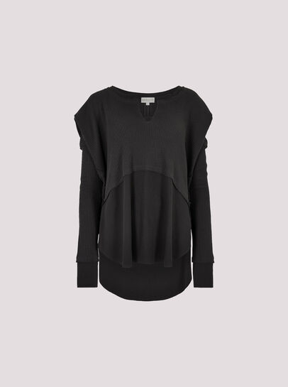 Waffle Jersey Layered Top