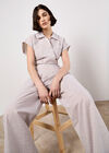 Stripe Wide Leg Trousers, Stone, large