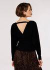 Bar Back Batwing Jumper, Black, large