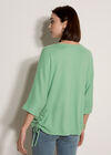 Soft Touch Drawstring Batwing Top, Mint, large