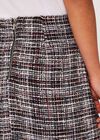 Woven Tweed Skirt, Burgundy, large