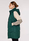 Hooded Zip Puffer Gilet, Green, large