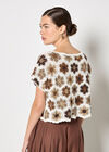 Hexagon Flowers Crochet Top, Rust, large