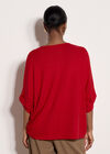 Soft Touch Oversized Batwing Top, Red, large