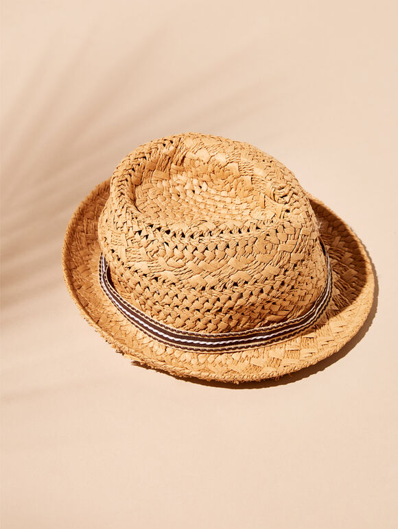 Mexico Fedora Hat, Stone, large