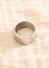Silver Tone Band Ring, Silver, large