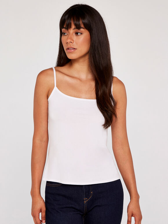 Jersey Cami Top, Cream, large