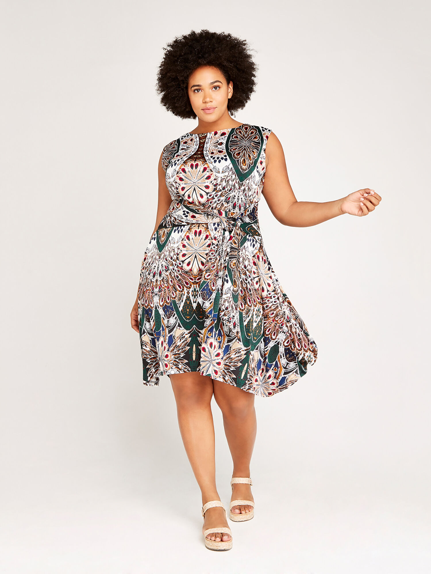Apricot peacock shop feather dress