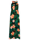 Hawaiian Ladder Detail Maxi Dress, Black, large