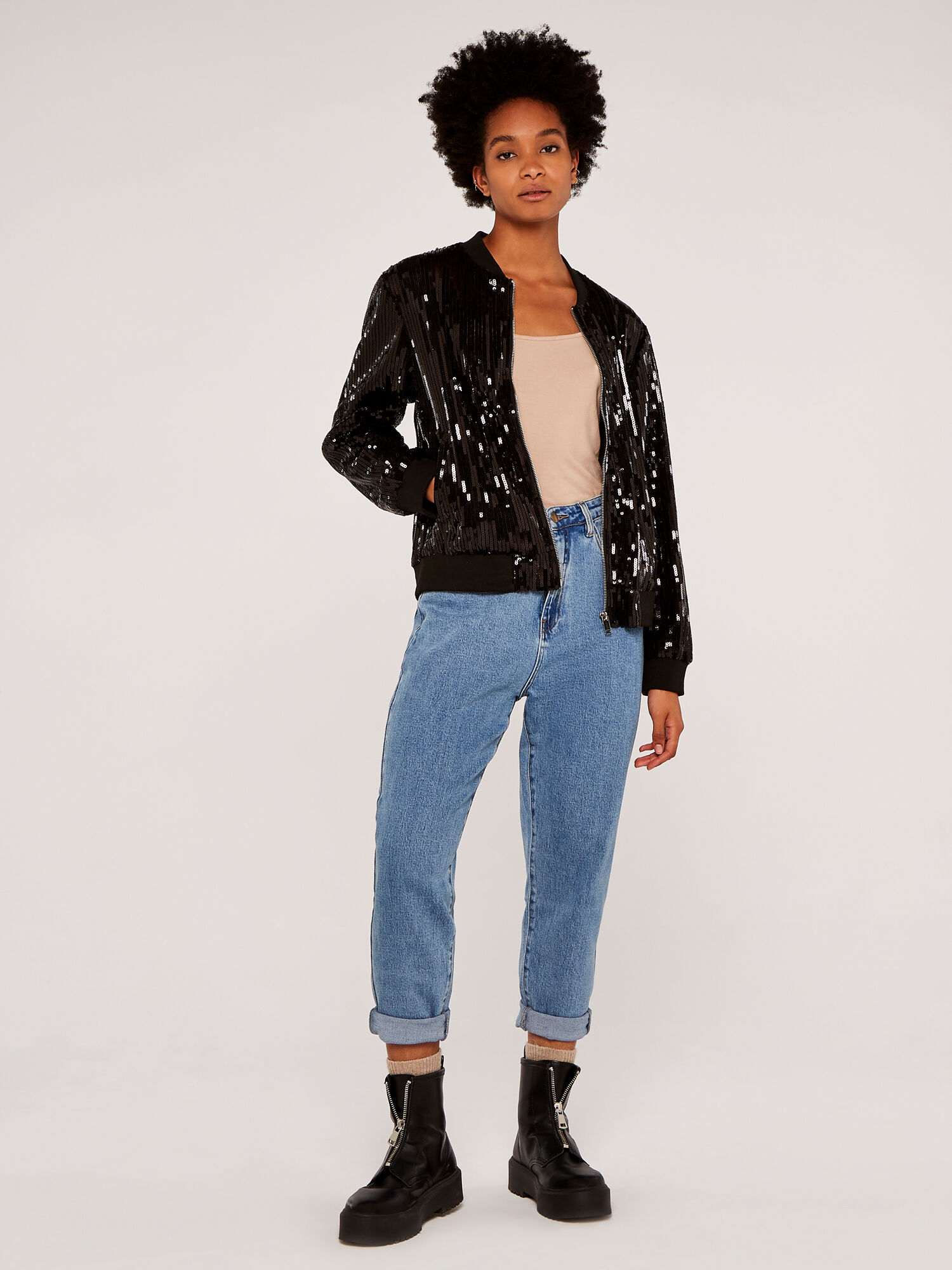 Sparkling discount bomber jacket