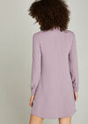 Pussybow Neck Detail Shift Dress, Lilac, large