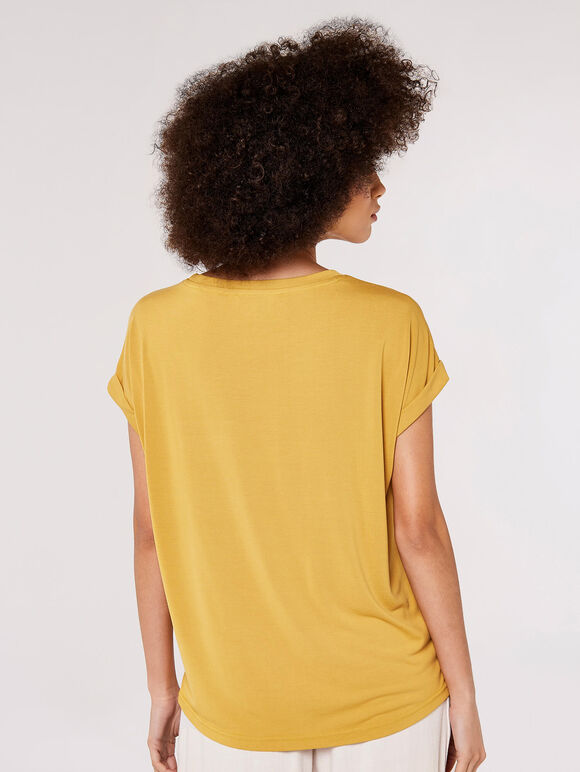 Turn Up Tee, Mustard, large