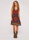 Geo Print Bakery Dress, Red, large