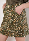 Ikat Denim Mini Skirt, Khaki, large
