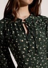 Ditsy Floral Mini Skater Dress, Green, large