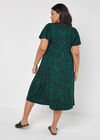 Curve Jersey Wrap Midi Dress, Green, large